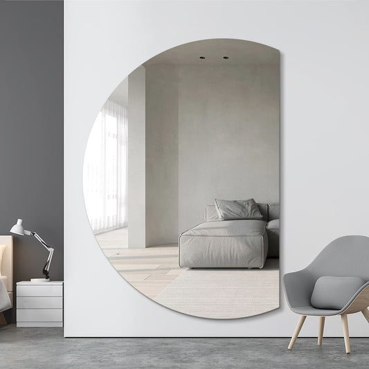 Crescent wall mirror curve right