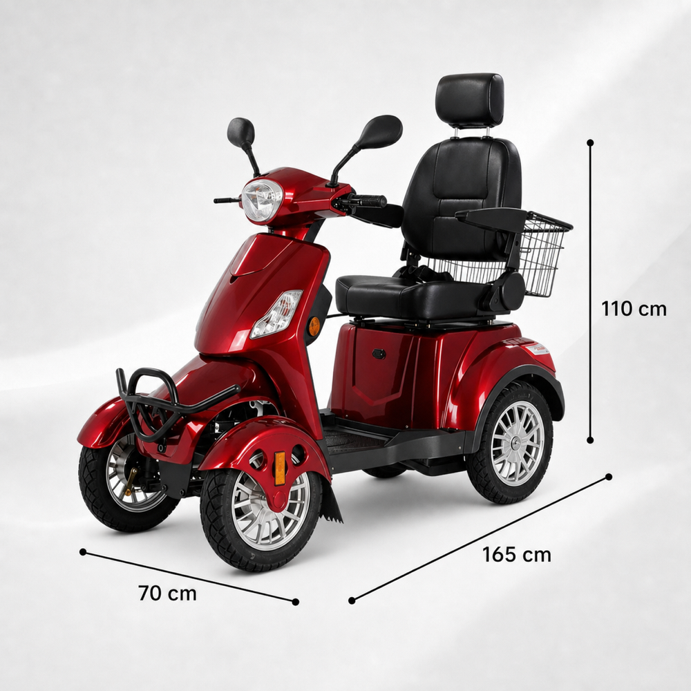 Hubsite Compact Mobility Aid Scooter - Elderly & Disability, 10km/h Footpath Legal, 140kg Capacity