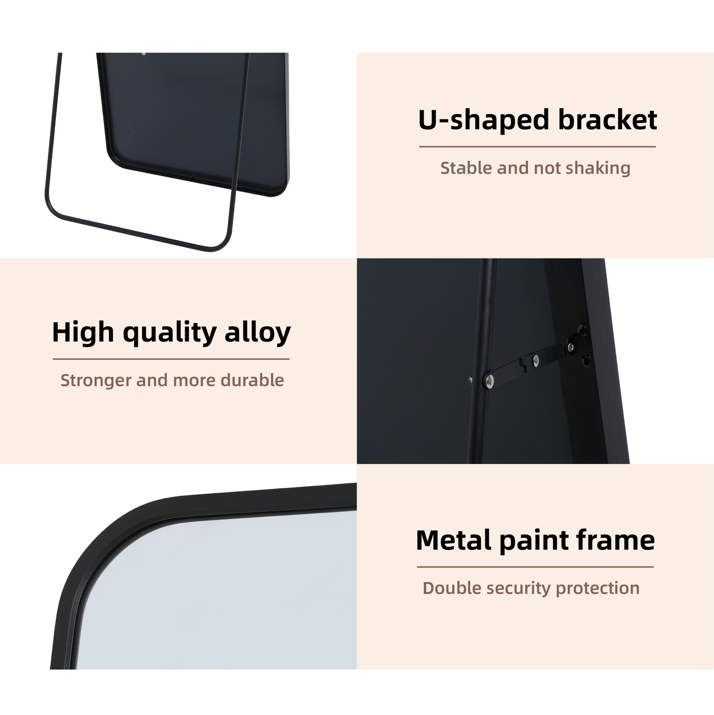 Mirror safety glass detail