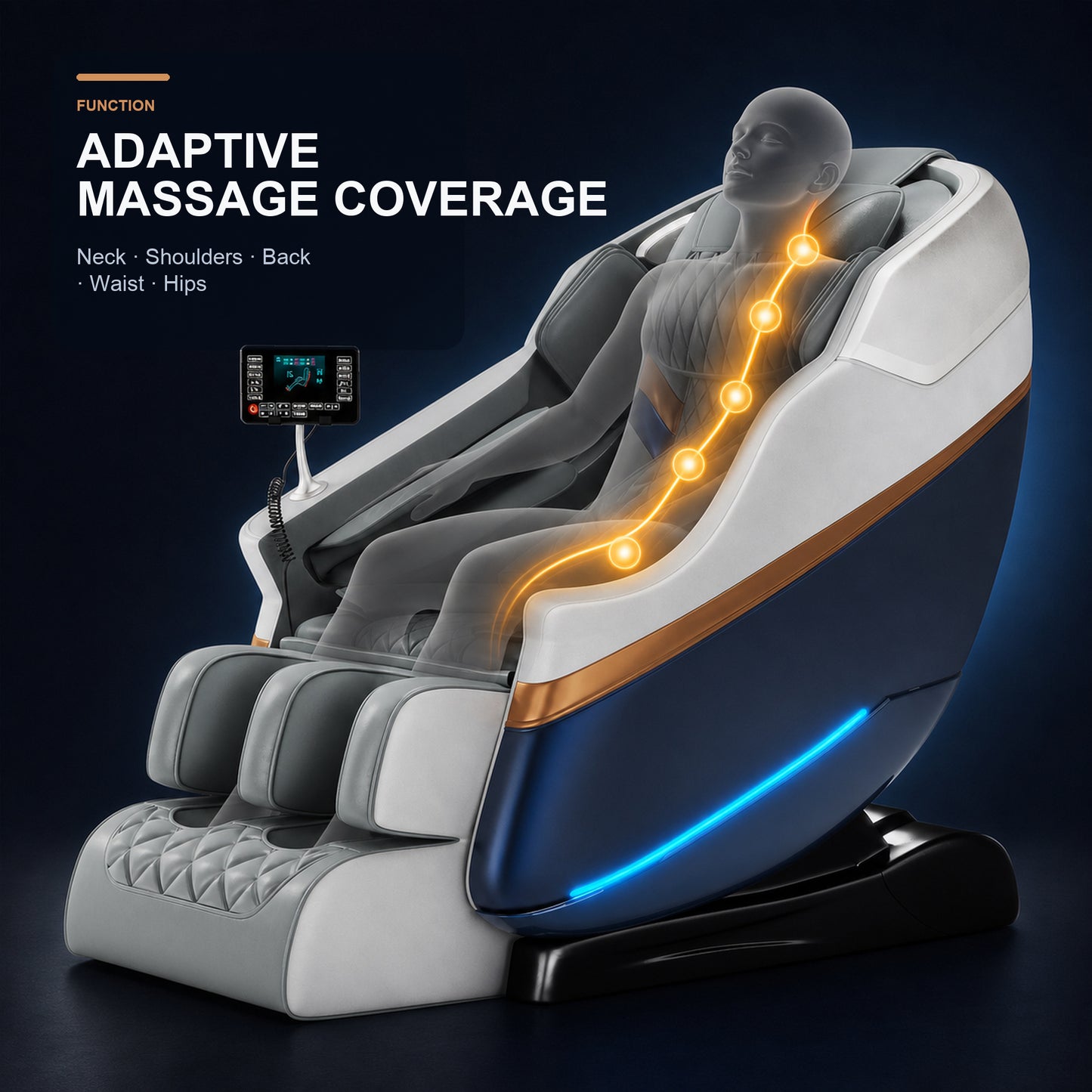 A23B Full-Body Massage Chair - Zero Gravity, Heating, Bluetooth Speakers