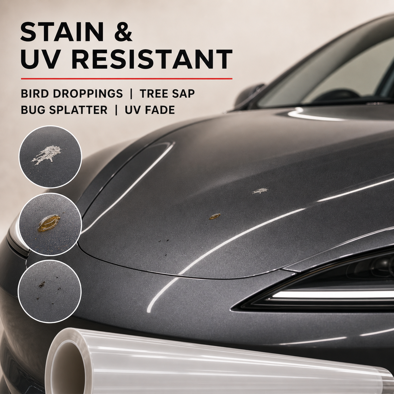 Clear Glossy TPU PPF Paint Protection Film - 6