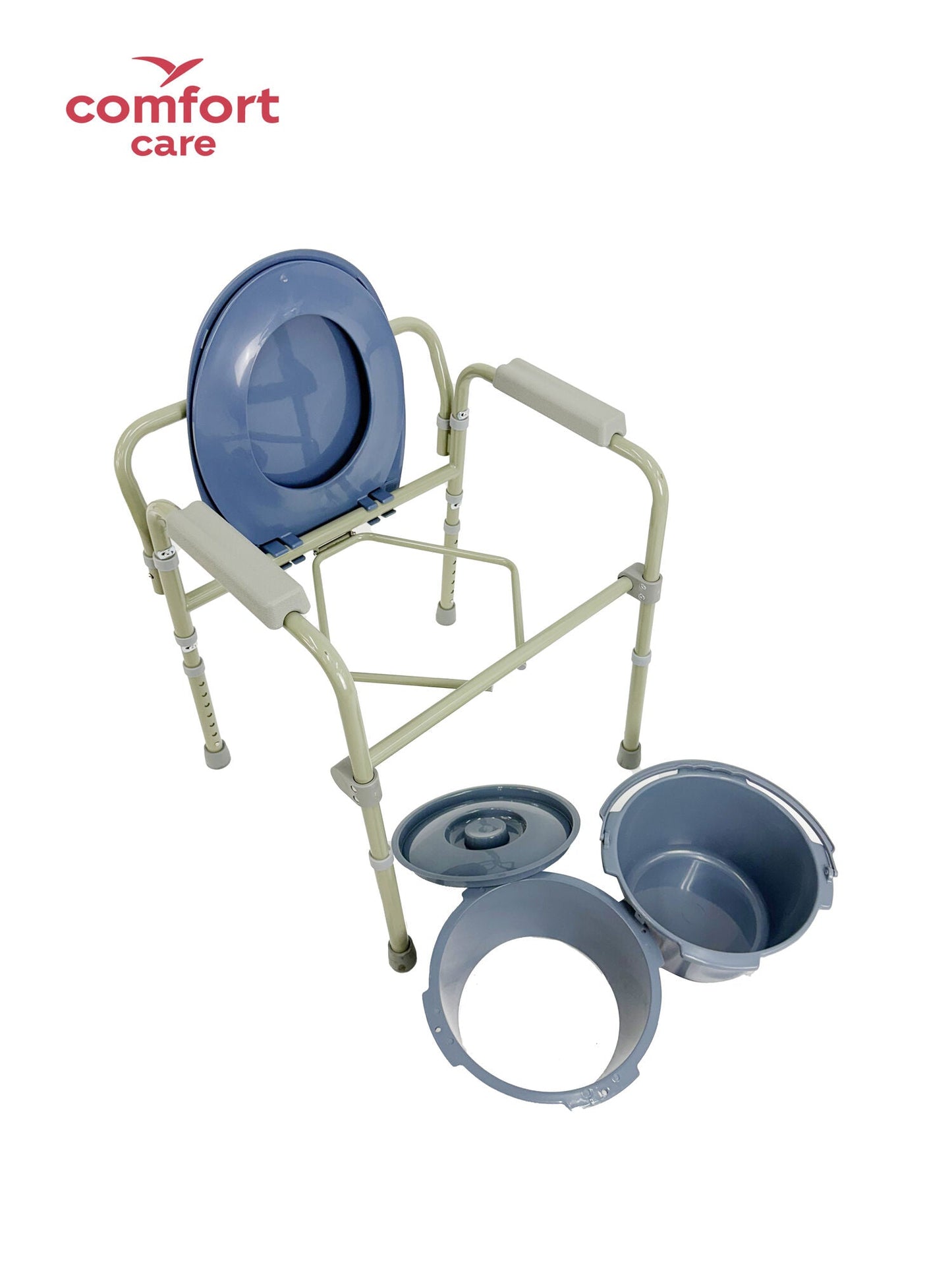Able-Living Deluxe Folding Commode - Adjustable Height, 120kg Capacity