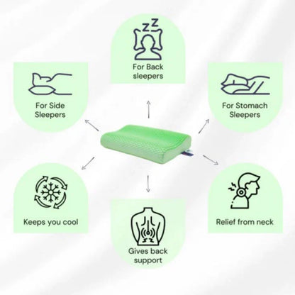 Able-Living Contour Memory Foam Pillow - Bedroom Comfort, Hypoallergenic Cover