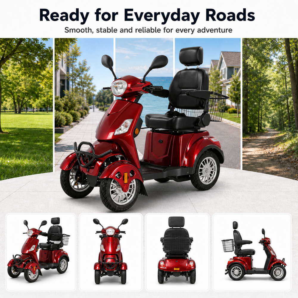 Hubsite Compact Mobility Aid Scooter - Elderly & Disability, 10km/h Footpath Legal, 140kg Capacity