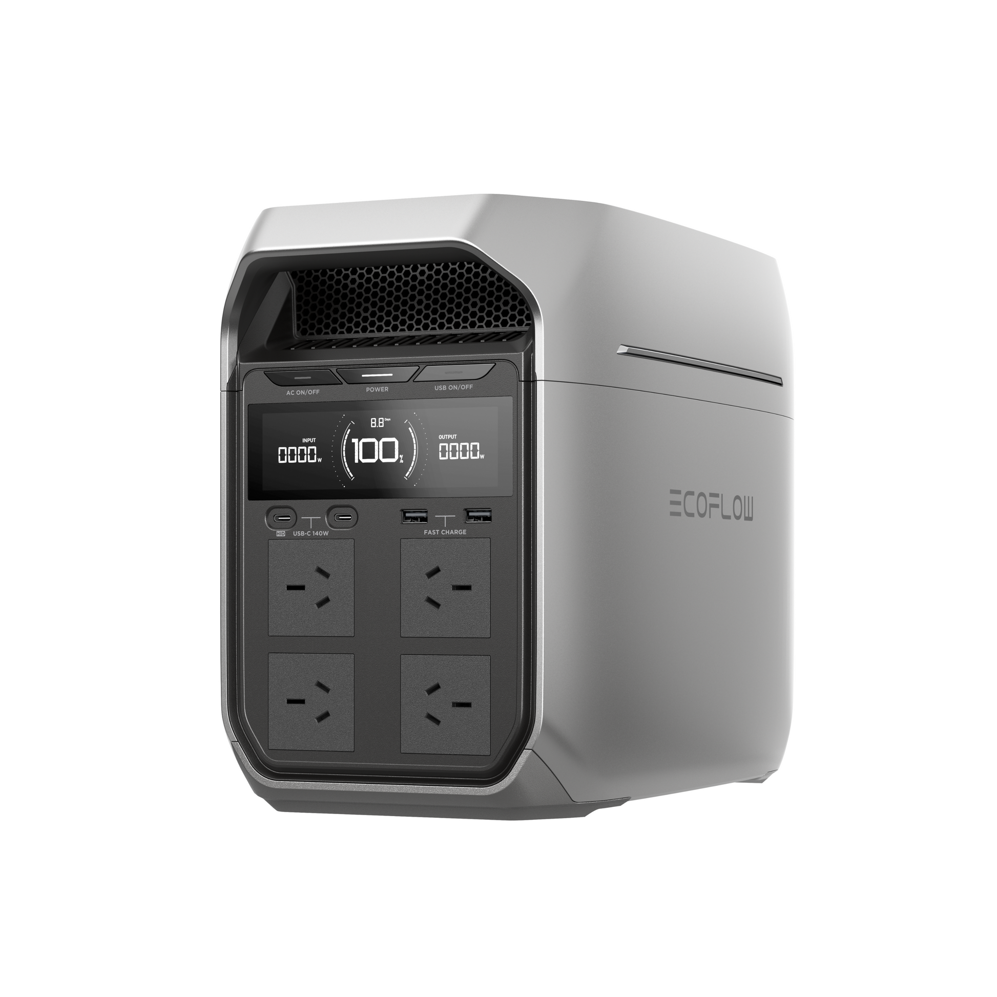 EcoFlow DELTA 3 Plus portable power station – three-quarter product view