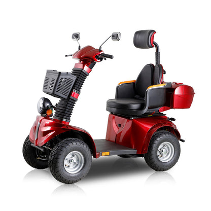 Livara DJD Adjustable Electric Mobility Scooter - 10km/h Public-Use Limit, 1000W, 60V 20Ah