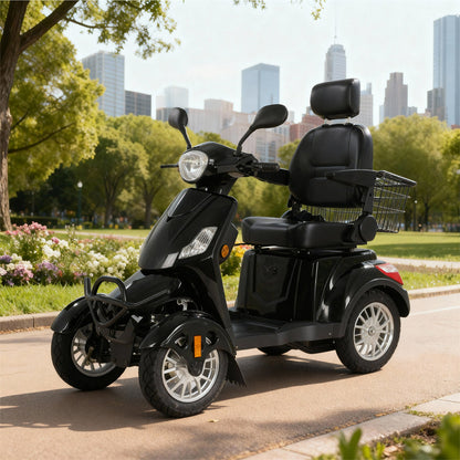 Livara B03 4-Wheel Electric Mobility Scooter - 10km/h Public-Use Limit, 500W, 150kg Capacity