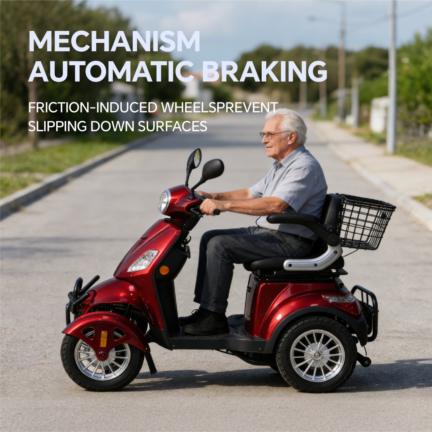 Compact Electric Mobility Scooter - 500W, 60V 20Ah Battery, 140kg Capacity