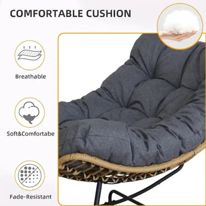 Rocking PE Rattan Chair - 6