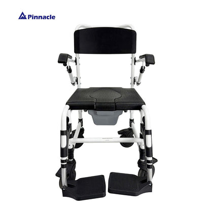 Able-Living Adjustable Attendant Shower Commode - Home Care, Flip-Up Armrests, 125kg Capacity