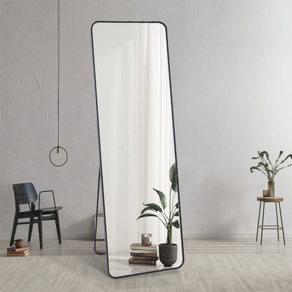 Black full length mirror front view