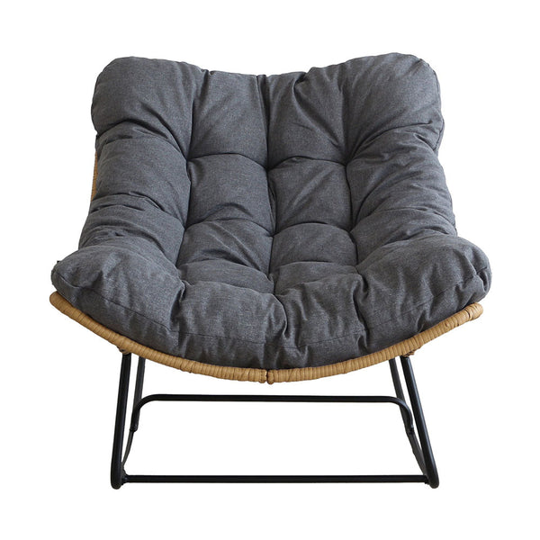 Rocking PE Rattan Chair - Modern Living Room, Steel Frame