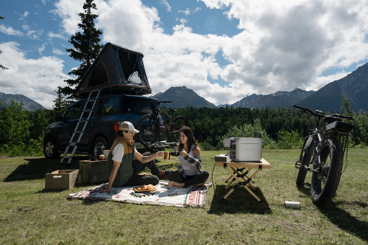 EcoFlow DELTA 3 Plus powering an outdoor camping setup