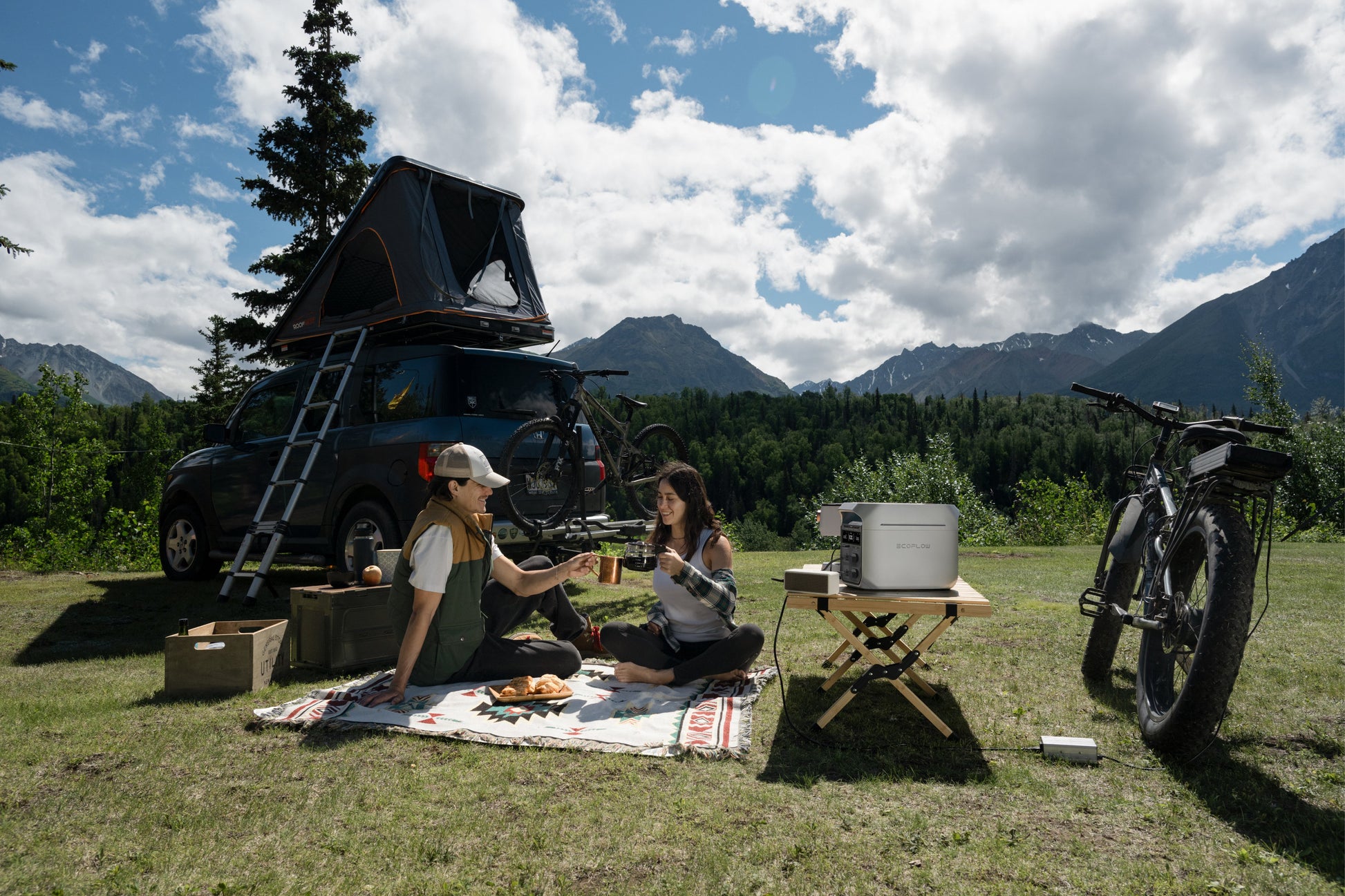 EcoFlow DELTA 3 Plus powering an outdoor camping setup