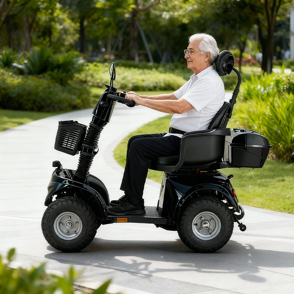 Livara Heavy Duty Electric Mobility Scooter - 10km/h Public-Use Limit, 1000W, 60V 20Ah