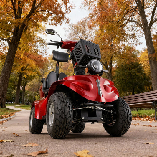 Livara DJD Adjustable Electric Mobility Scooter - 10km/h Public-Use Limit, 1000W, 60V 20Ah