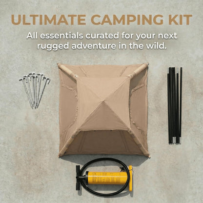 Inflatable Air Camping Tent 220 × 220 cm – 1-Minute Pump Setup, Waterproof 4-Season Cabin