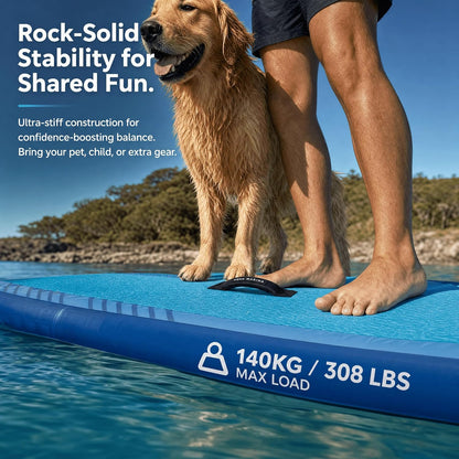 Inflatable Stand Up Paddle Board 3.15 m – Complete SUP Kit with Paddle, Fin & Leash
