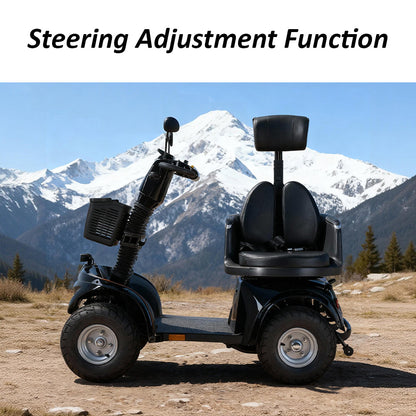 Livara Heavy Duty Electric Mobility Scooter - 10km/h Public-Use Limit, 1000W, 60V 20Ah