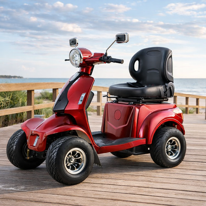 Livara AFDD Adjustable Electric Mobility Scooter - 10km/h Public-Use Limit, 1000W, 60V 20Ah