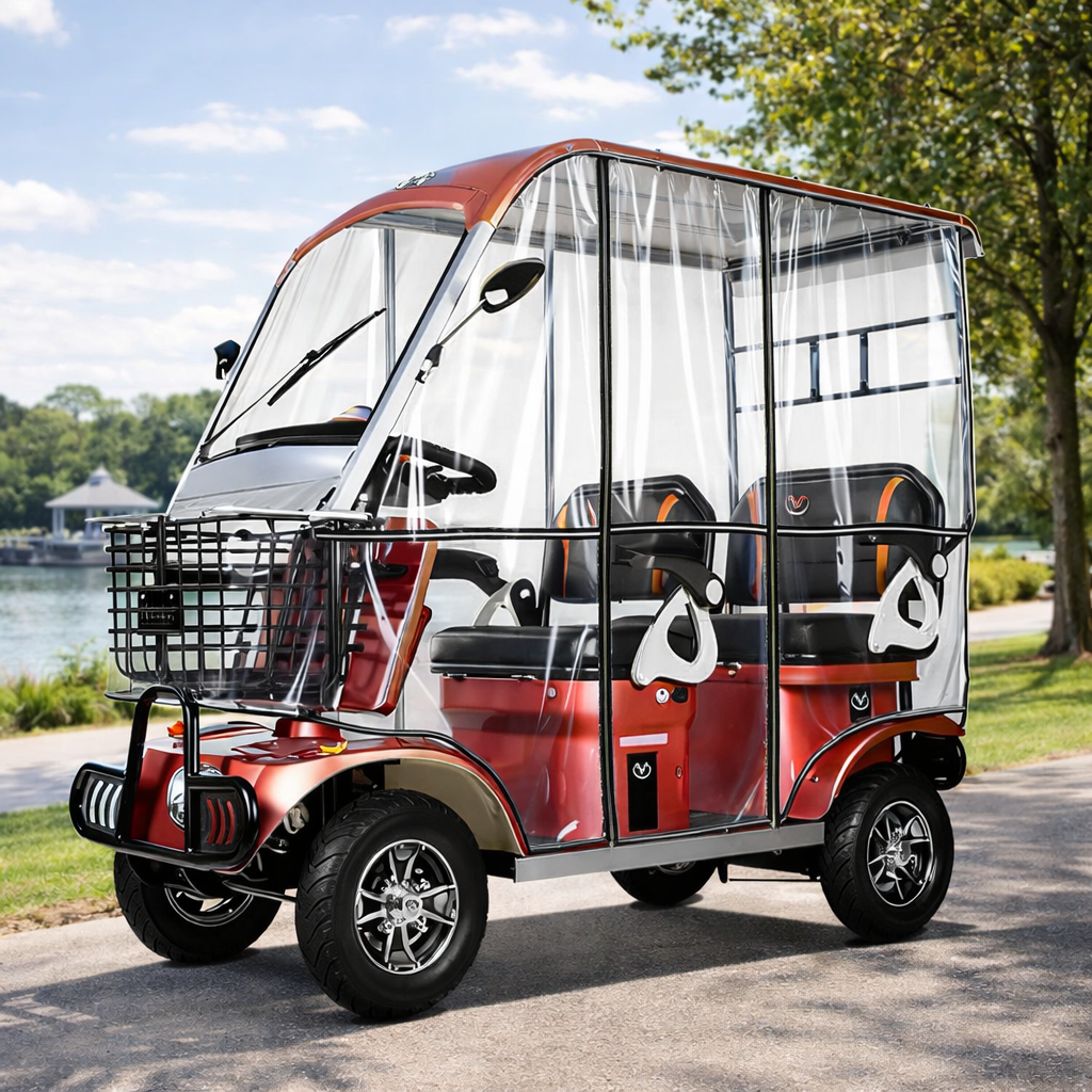 Hubsite Long-Range Mobility Aid Scooter - Elderly & Disability, 10km/h Footpath Legal, 30–35km Range – Red