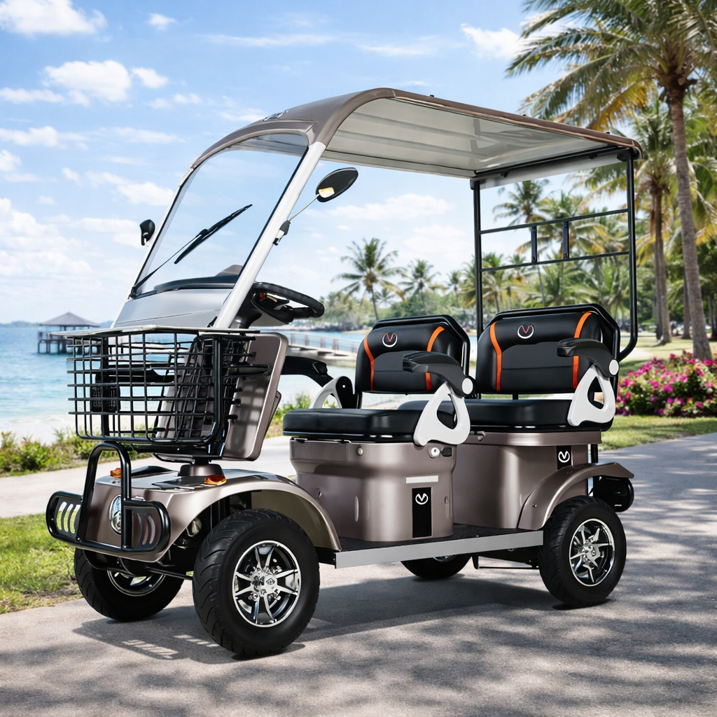 Hubsite Long-Range Mobility Aid Scooter - Elderly & Disability, 10km/h Footpath Legal, 30–35km Range – Coffee