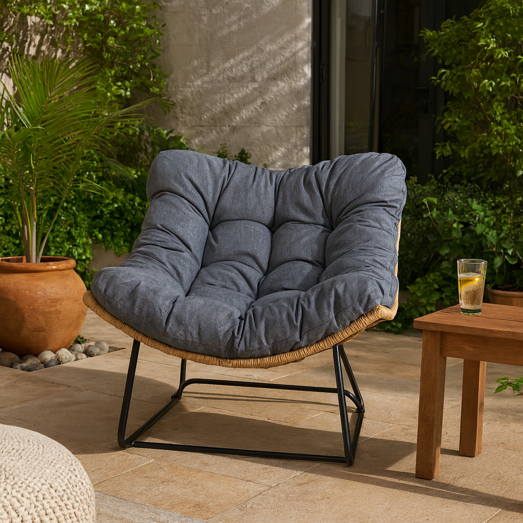 Rocking PE Rattan Chair - 3