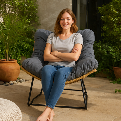 Rocking PE Rattan Chair - 5
