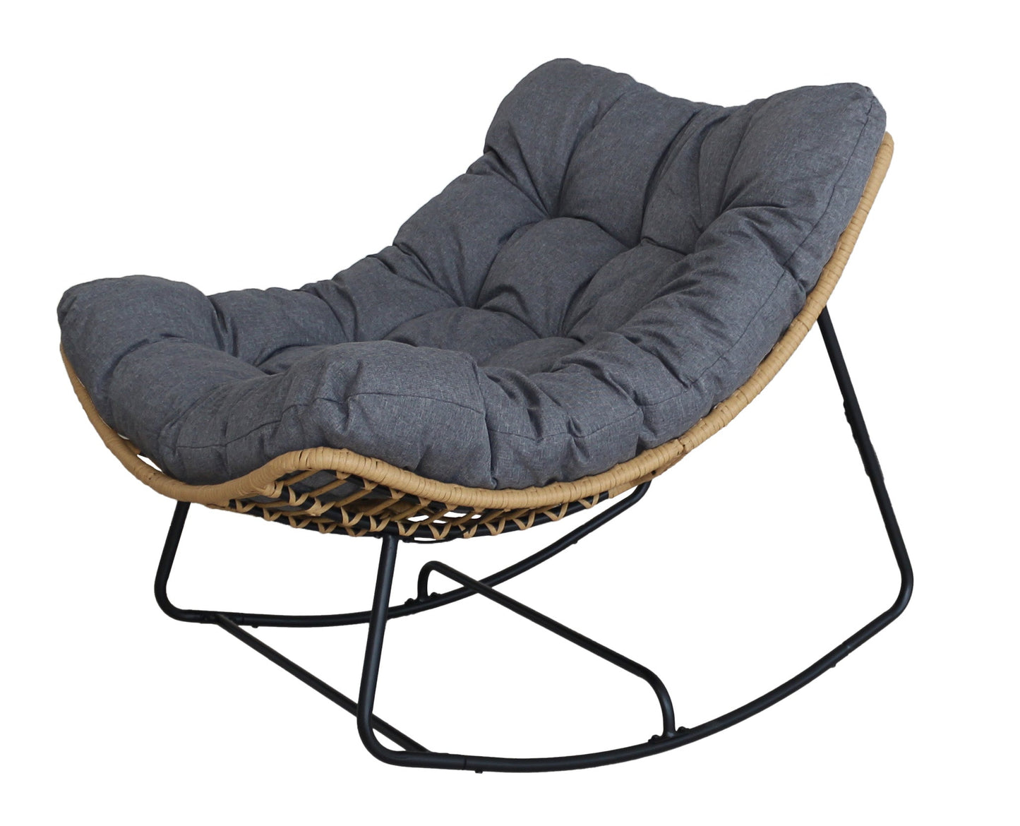 Rocking PE Rattan Chair - 7