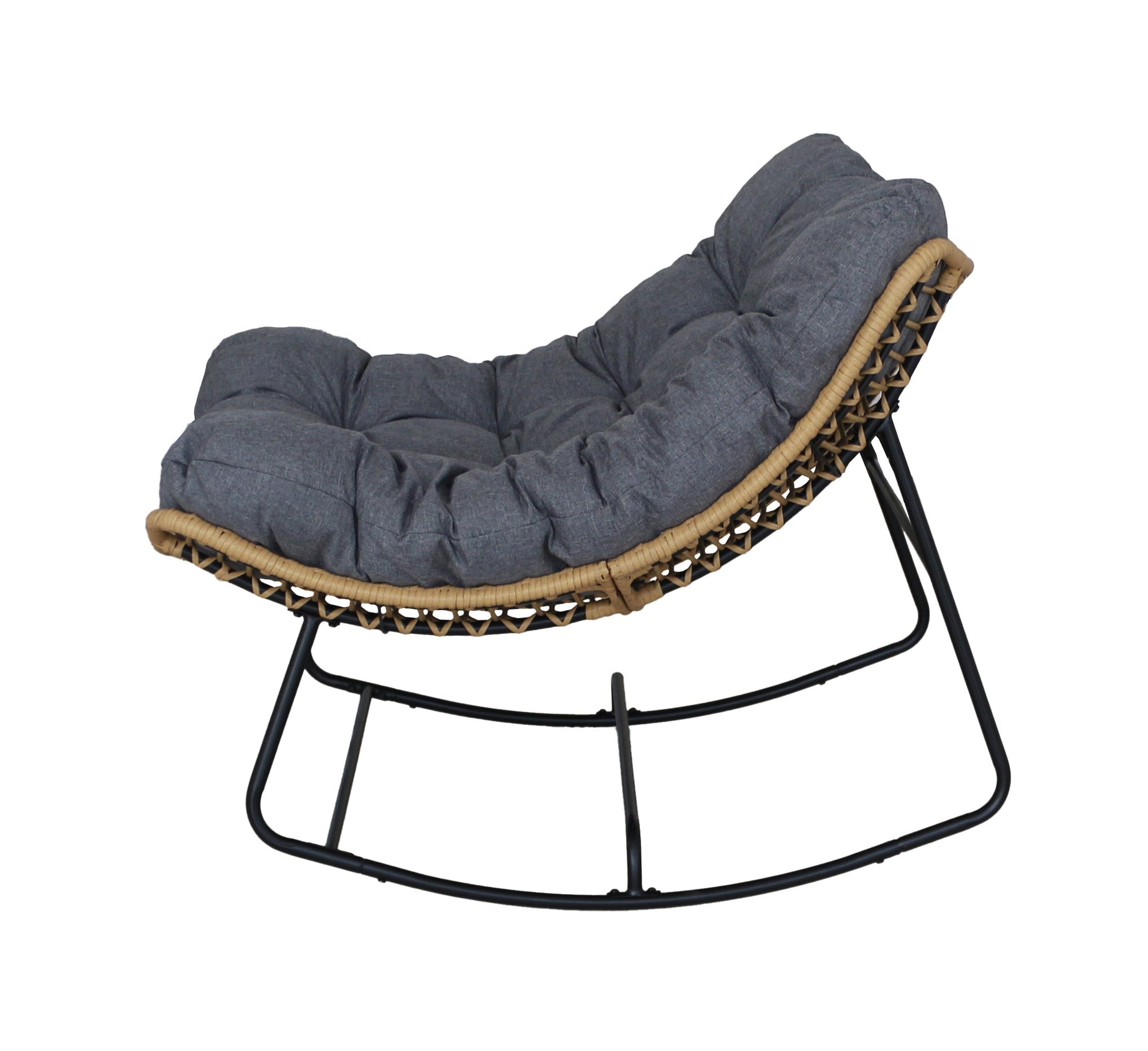 Rocking PE Rattan Chair - 9