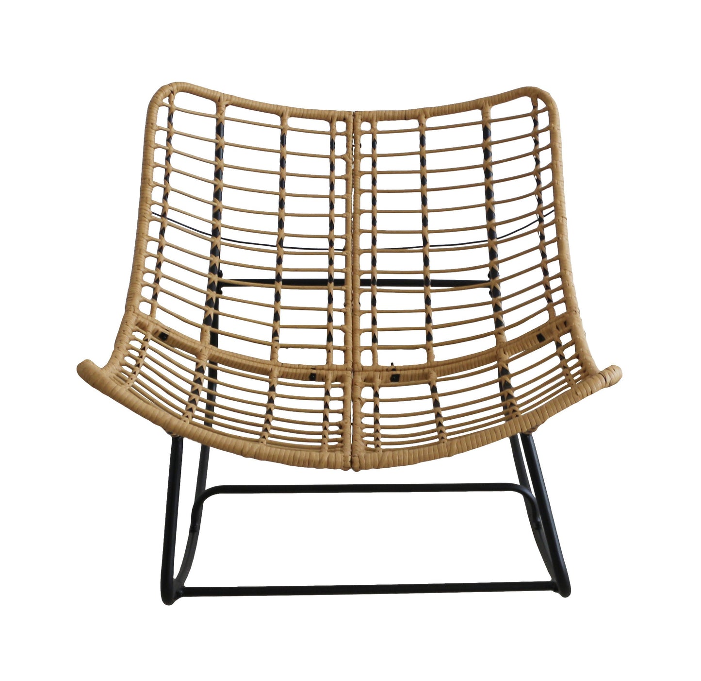 Rocking PE Rattan Chair - 10