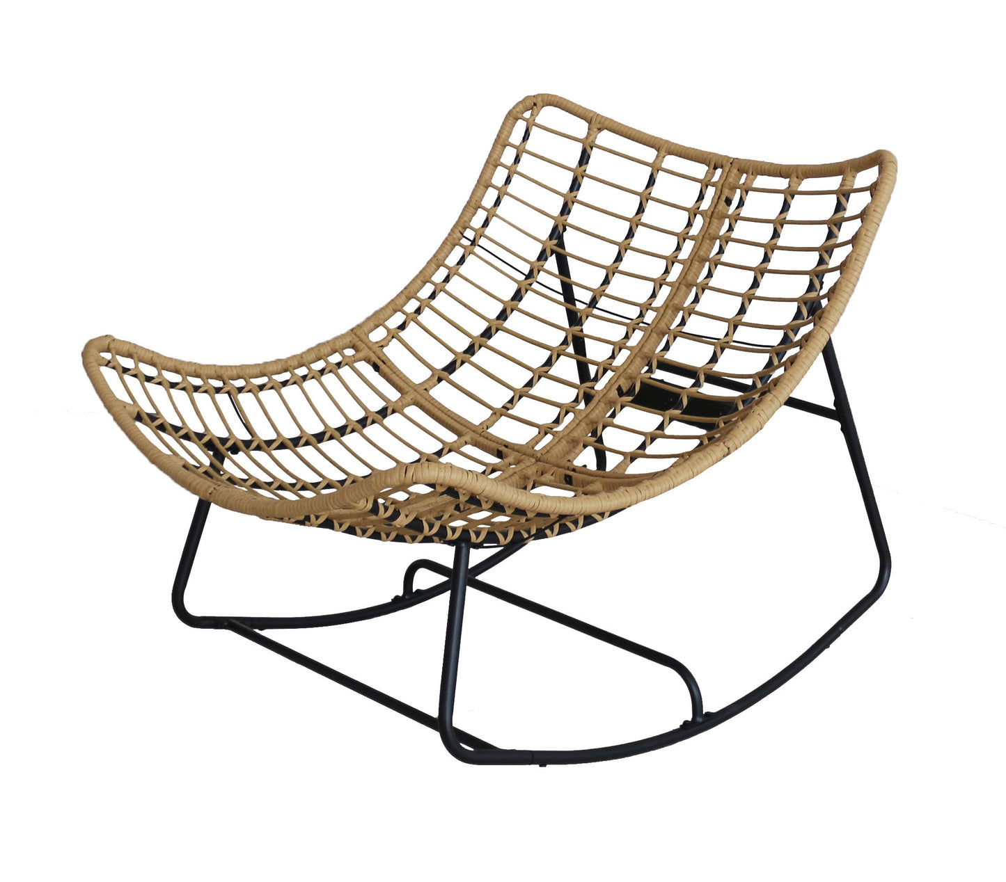 Rocking PE Rattan Chair - 11