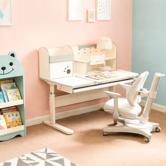 Kids study desk white