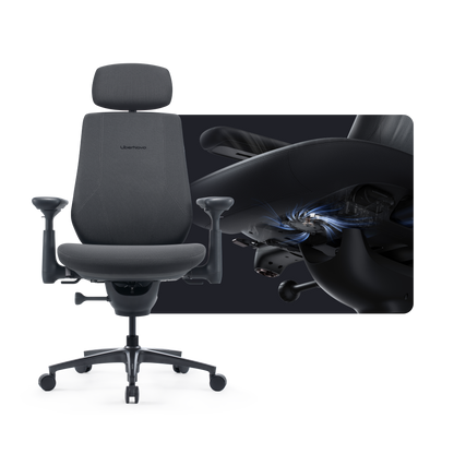LiberNovo Maxis Airflow – Big & Tall Dynamic Ergonomic Chair – Graphite