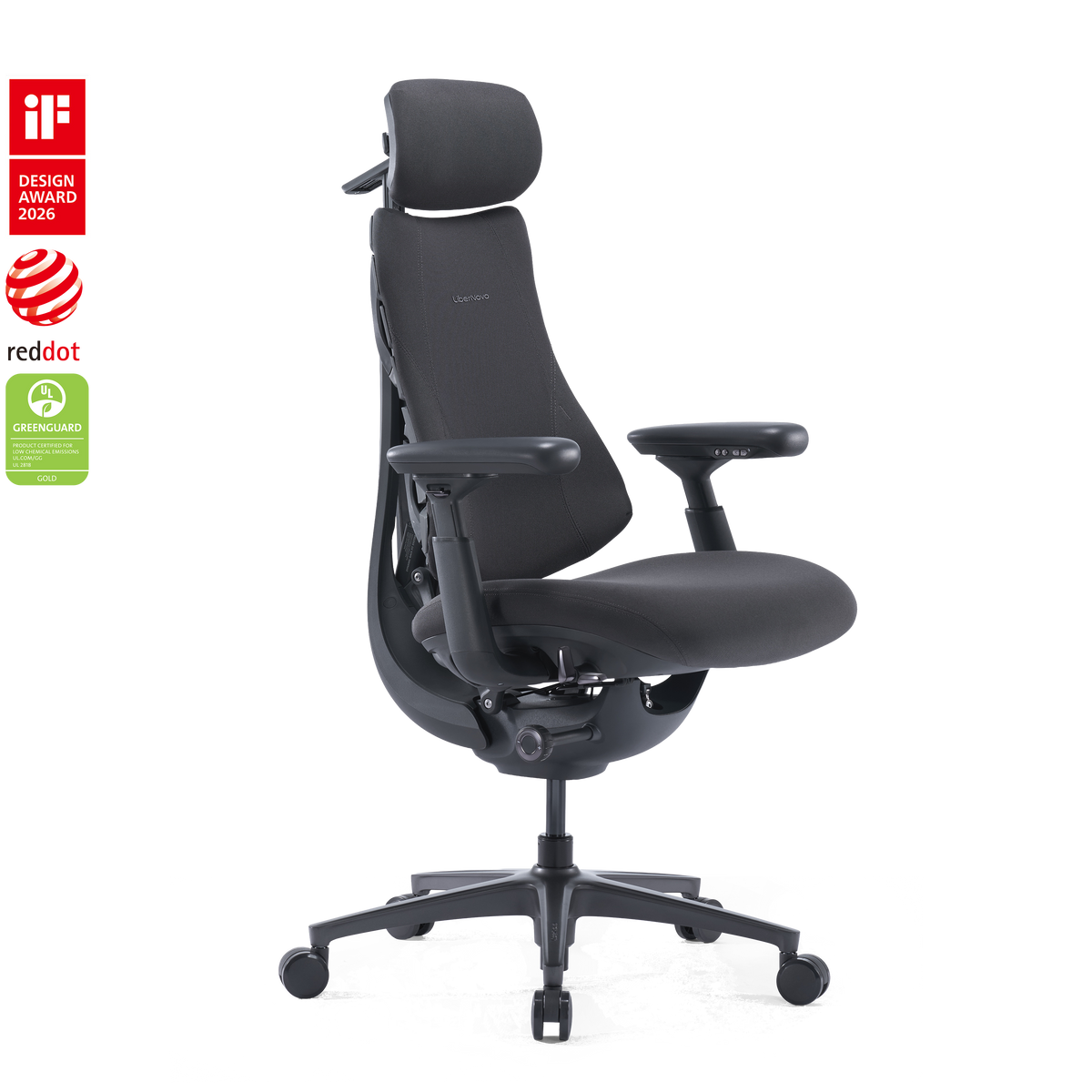 LiberNovo Omni Pro – Smart Dynamic Ergonomic Chair with Footrest – Graphite