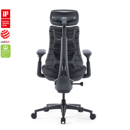 LiberNovo Omni Pro – Smart Dynamic Ergonomic Chair with Footrest – Graphite