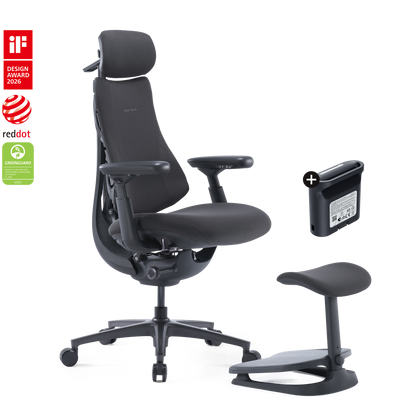 LiberNovo Omni Pro – Smart Dynamic Ergonomic Chair with Footrest – Graphite