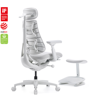 LiberNovo Omni Gen – Dynamic Ergonomic Chair with Footrest – Glacier