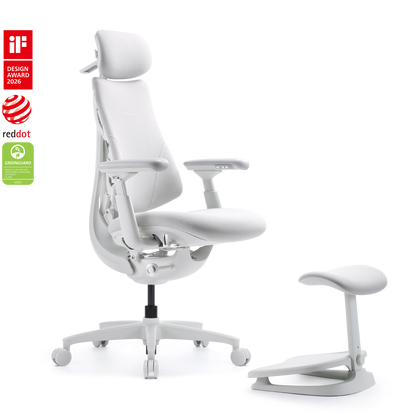 LiberNovo Omni Gen – Dynamic Ergonomic Chair with Footrest – Glacier