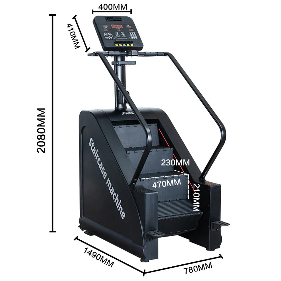 200W LED Screen Stepmill - Cardio Workout, Wireless Charging, Multi-Speed Fan