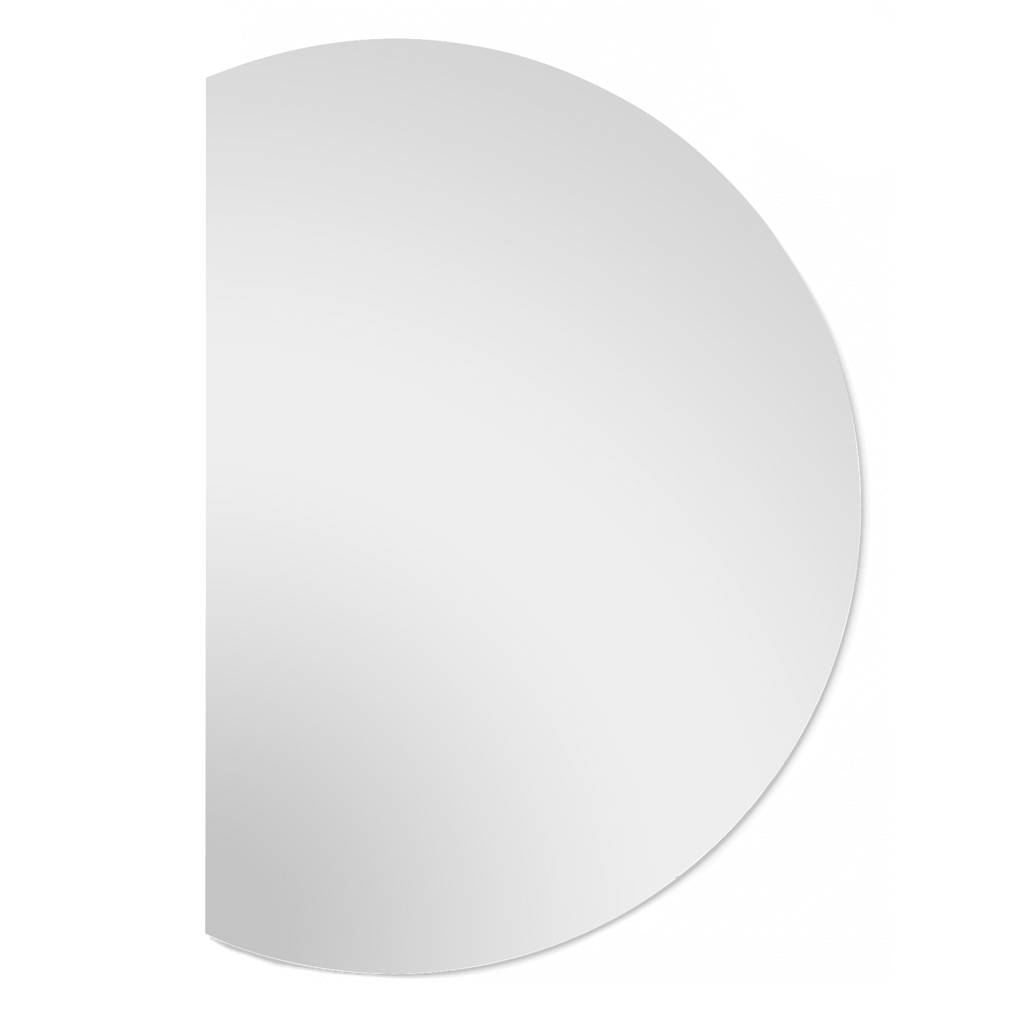 Half moon mirror left cut product view