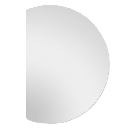 Half moon mirror left cut product view