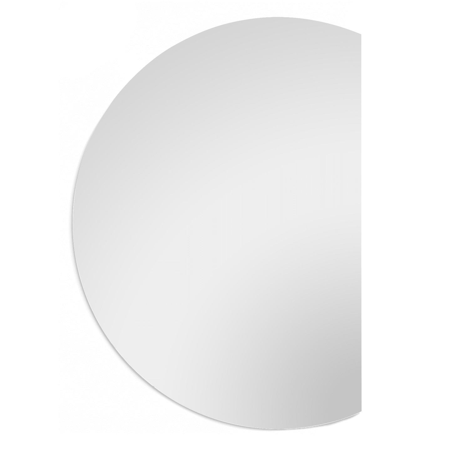 Half moon mirror right cut product view