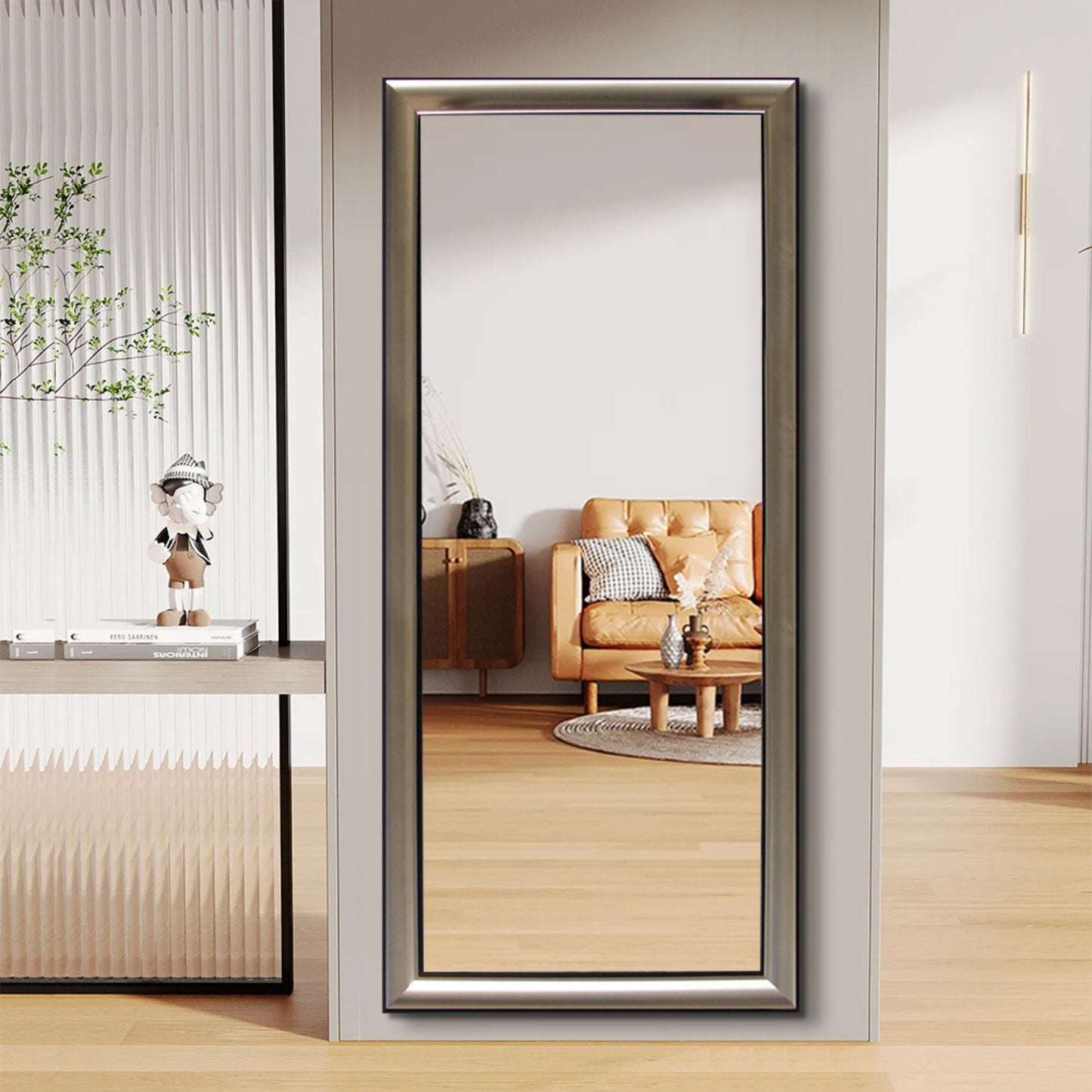 Modern Champagne Silver Frame Full-Length Mirror - FLM42/FLM66