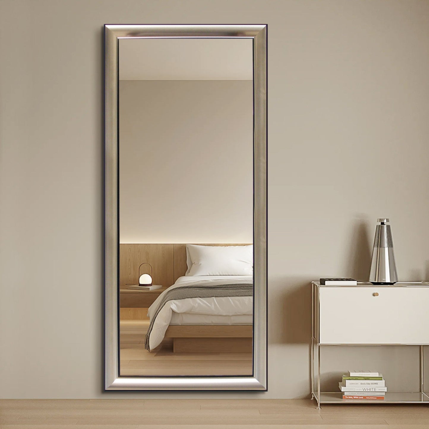 Modern Champagne Silver Frame Full-Length Mirror - FLM42/FLM66