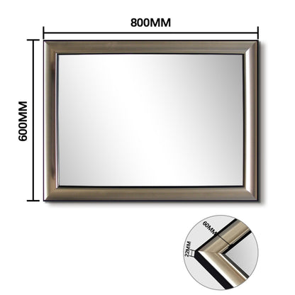Modern Champagne Silver Frame Bathroom Mirror - FLM23