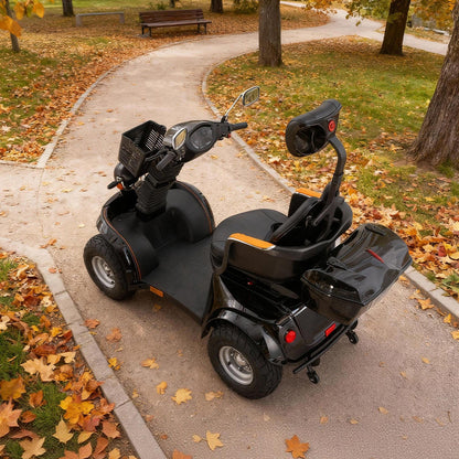 Livara DJD Adjustable Electric Mobility Scooter - 10km/h Public-Use Limit, 1000W, 60V 20Ah