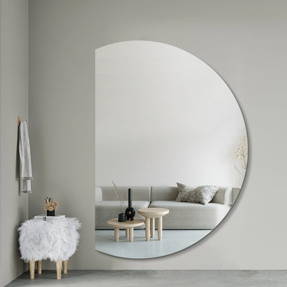 Half moon mirror left orientation styled