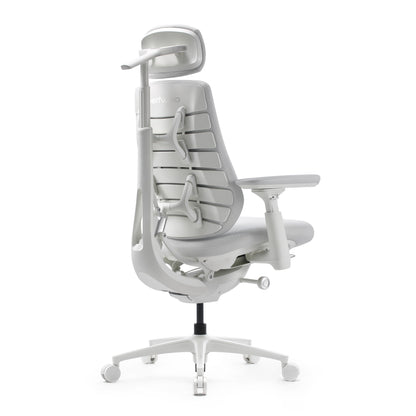 LiberNovo Maxis Airflow – Big & Tall Dynamic Ergonomic Chair with Footrest – Glacier