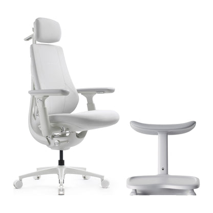 LiberNovo Maxis Airflow – Big & Tall Dynamic Ergonomic Chair with Footrest – Glacier